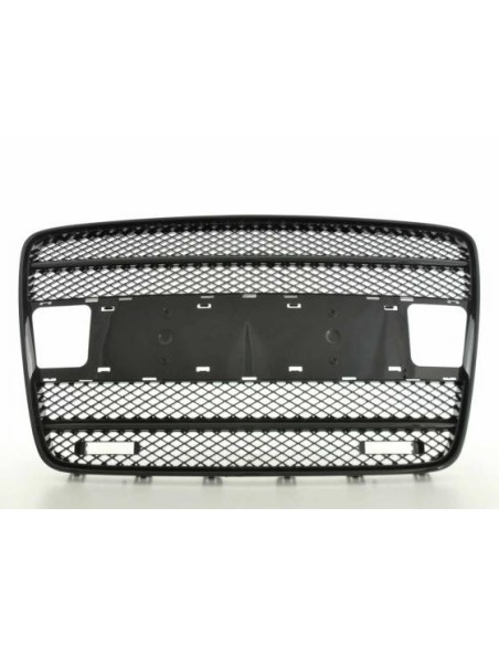 Parrilla deportiva con soporte de luz de posición parrilla delantera adecuada para Audi Q7 tipo 4L 05-09 negro