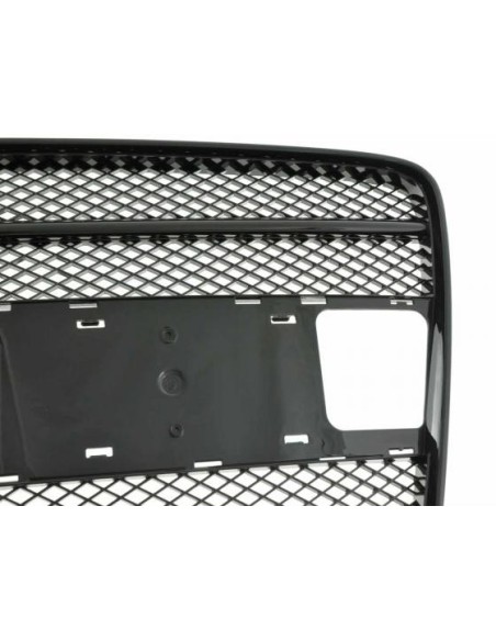Parrilla deportiva con soporte de luz de posición parrilla delantera adecuada para Audi Q7 tipo 4L 05-09 negro