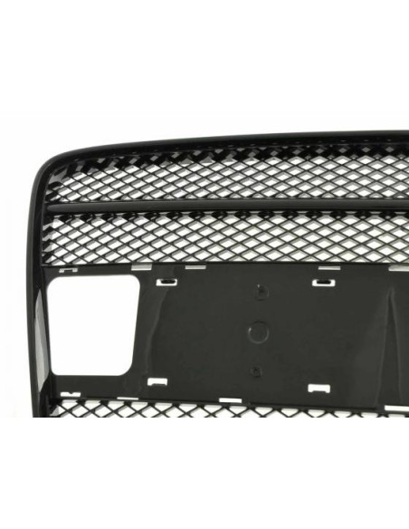 Parrilla deportiva con soporte de luz de posición parrilla delantera adecuada para Audi Q7 tipo 4L 05-09 negro