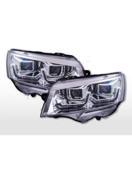 Juego de faros LED/halógeno VW T6 año 20 en adelante cromado