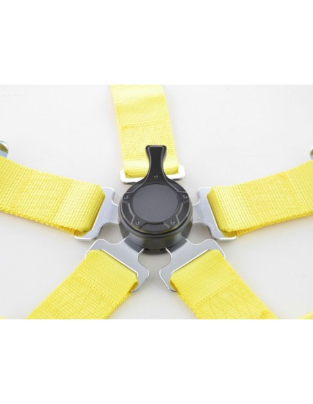 Arnés cinturón arnés de carreras arnés de 5 puntos universal amarillo
