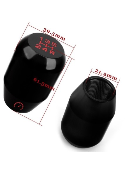 POMO PALANCA DE CAMBIOS ALUMINIO NEGRO OCC MOTORSPORT