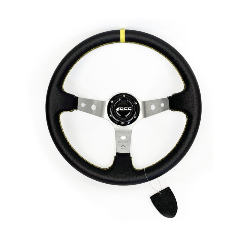 VOLANTE DESPLAZADO MOD. TRACK PIEL...