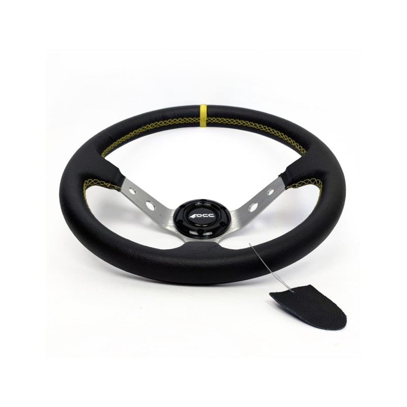 VOLANTE DESPLAZADO MOD. TRACK PIEL...