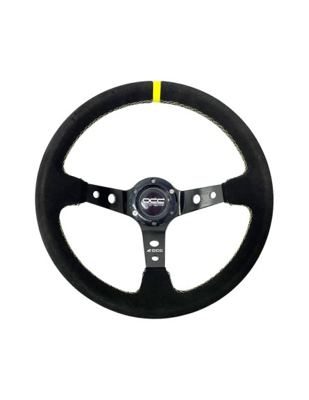 VOLANTE DESPLAZADO MOD. TRACK PIEL VUELTA BRAZOS NEGROS OCC MOTORSPORT