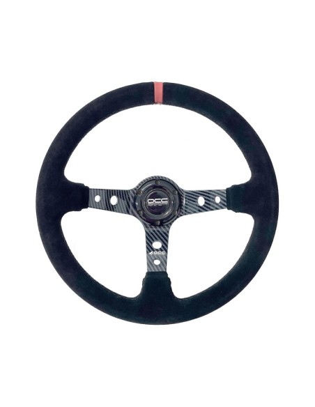 VOLANTE DESPLAZADO MOD. TRACK PIEL VUELTA BRAZOS CARBON LOOK OCC MOTORSPORT