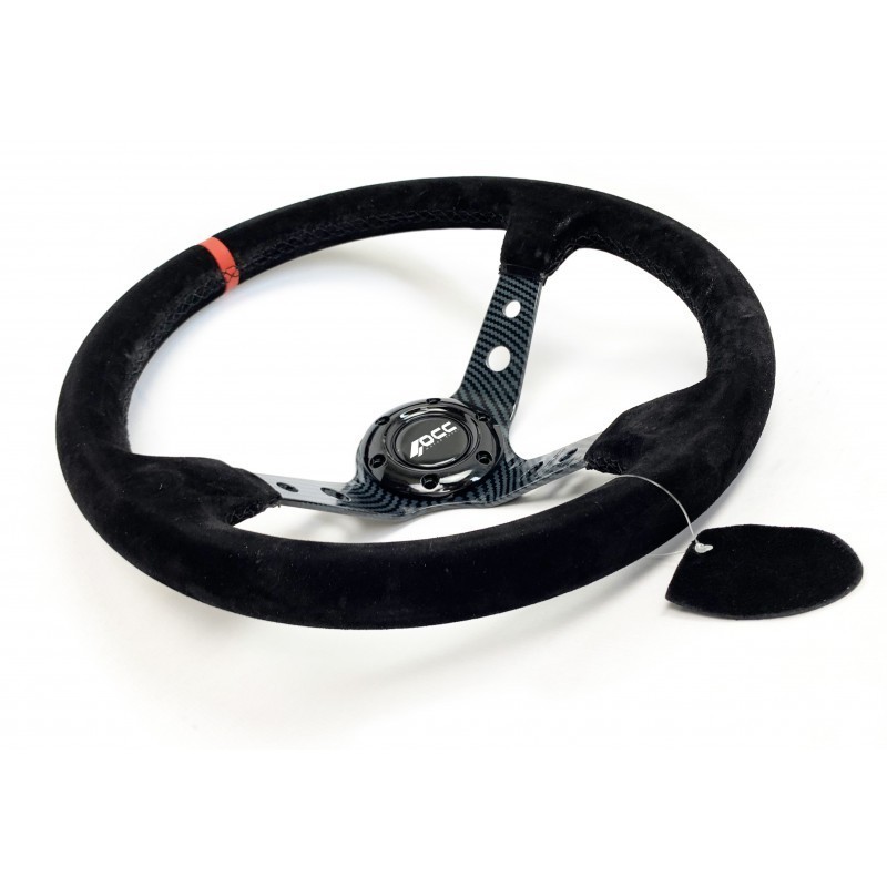VOLANTE DESPLAZADO MOD. TRACK PIEL...