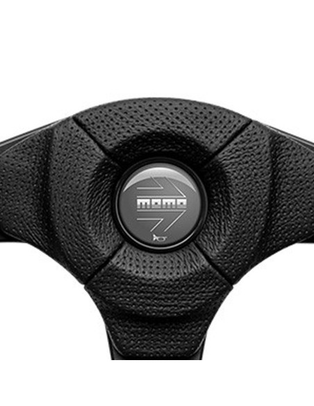 VOLANTE MOMO DARK FIGHTER 350 MM MADERA Y PIEL