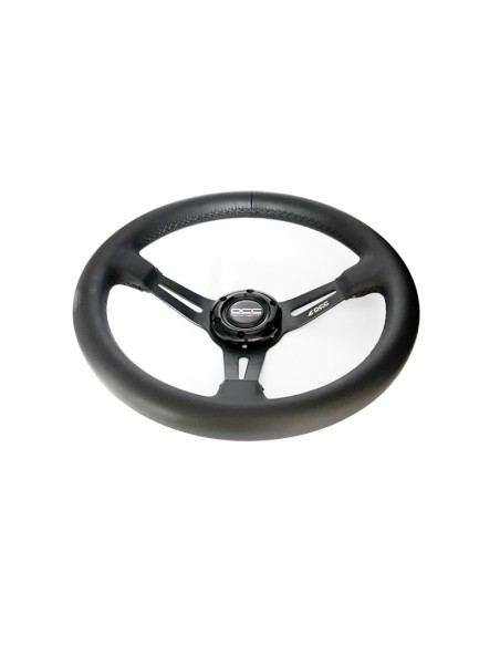 VOLANTE SEMIDESPLAZADO MOD. CLASSIC PIEL DE NAPPA BRAZOS NEGROS OCC MOTORSPORT
