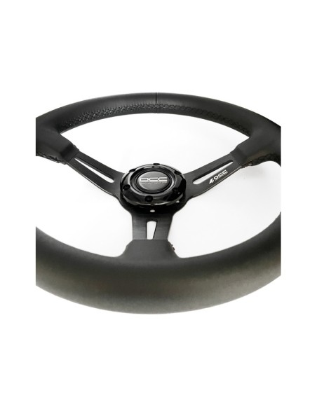 VOLANTE SEMIDESPLAZADO MOD. CLASSIC PIEL DE NAPPA BRAZOS NEGROS OCC MOTORSPORT