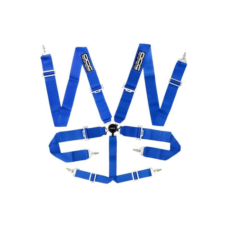 ARNÉS OCC 6 PUNTOS  3 PULGADAS AZUL