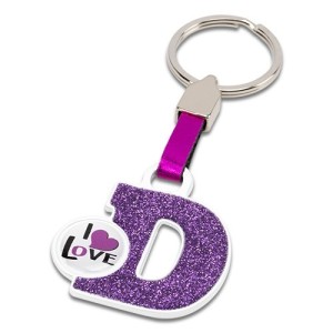 LLAVERO LETRA "D" ROSA...