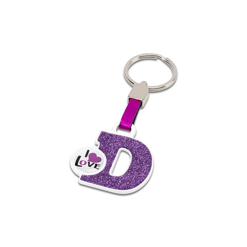 LLAVERO LETRA "D" ROSA (STOCK LAST )