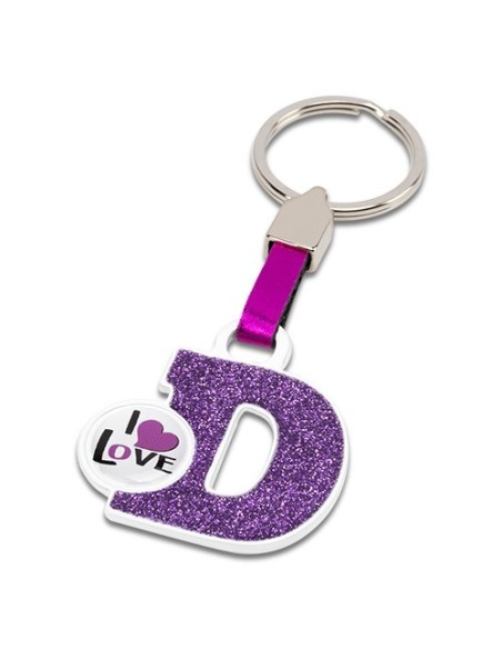 LLAVERO LETRA "D" ROSA (STOCK LAST )