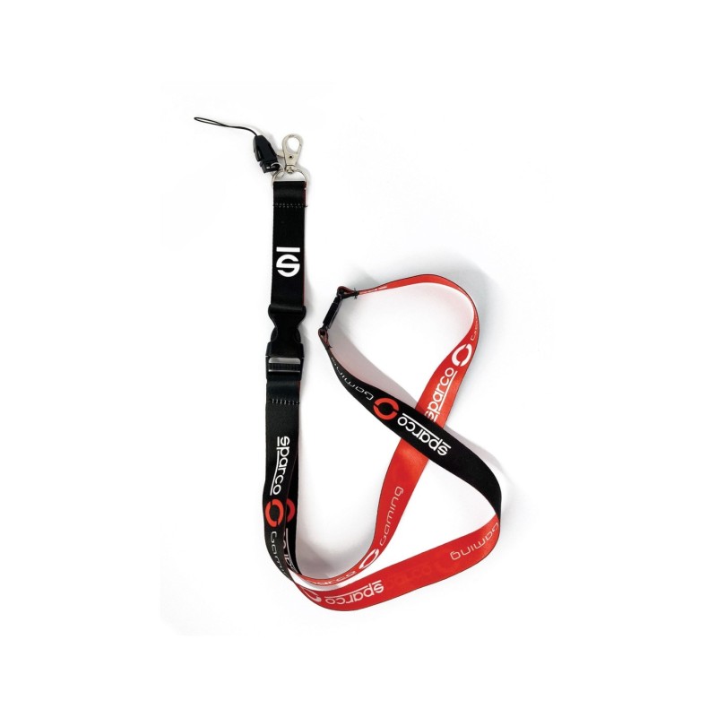 LANYARD SPARCO GAMING NEGRO/ROJO