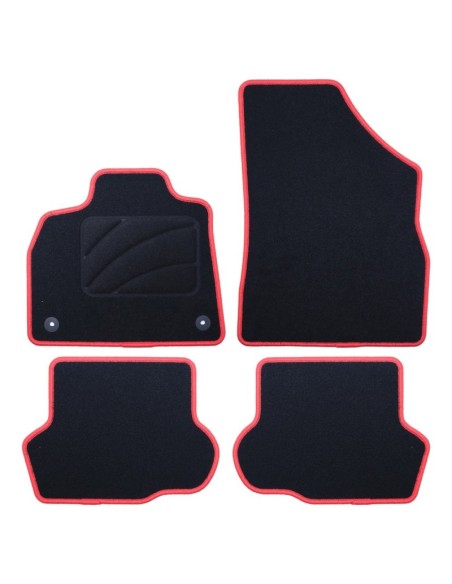 ALFOMBRA A MEDIDA CITROEN DS5 (2012-2018) 5PZ RIBETE ROJO