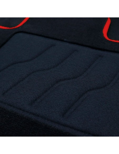 ALFOMBRA A MEDIDA HONDA CIVIC X (2017-PRESENTE) 5PZ RIBETE ROJO