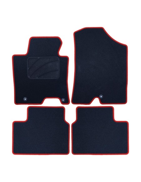 ALFOMBRA A MEDIDA HYUNDAI I30 (2007-2012) 5PZ RIBETE ROJO