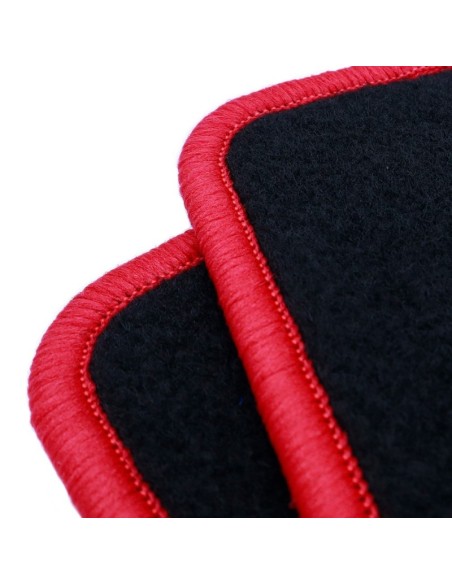 ALFOMBRA A MEDIDA TOYOTA AURIS (2007-2013) 5PZ RIBETE ROJO