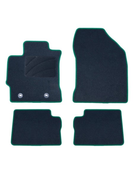 ALFOMBRA A MEDIDA OCC DESIGN TOYOTA AURIS (2013-PRESENTE) 5 PZ VERDE