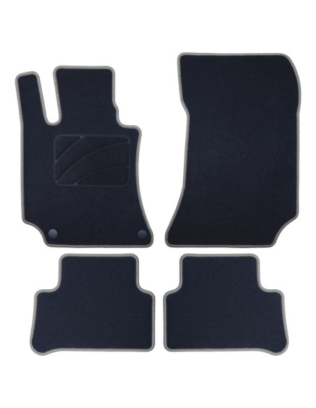 ALFOMBRA A MEDIDA MERCEDES X218 CLS SHOOTING BRAKE (2012-2019) 5PZ RIBETE GRIS OSCURO