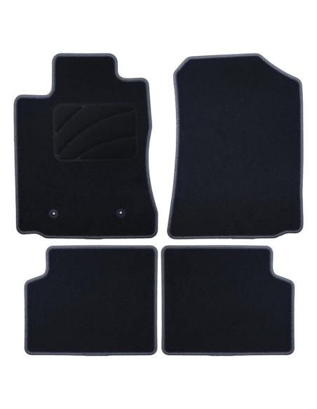 ALFOMBRA A MEDIDA TOYOTA COROLLA (2002-2007) 5PZ RIBETE GRIS OSCURO