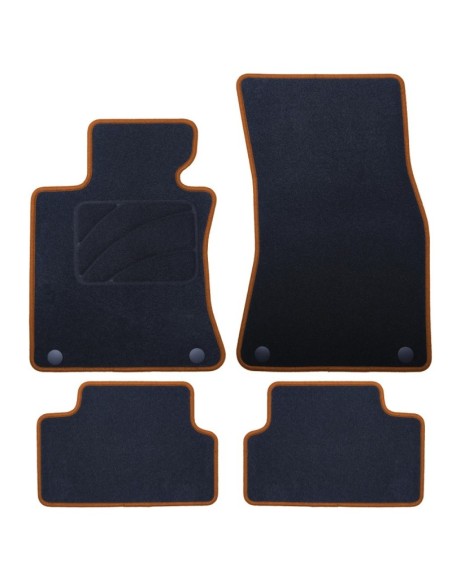 ALFOMBRA A MEDIDA BMW E64 SERIE 6 CABRIO (2003-2011) 5PZ RIBETE AMARILLO