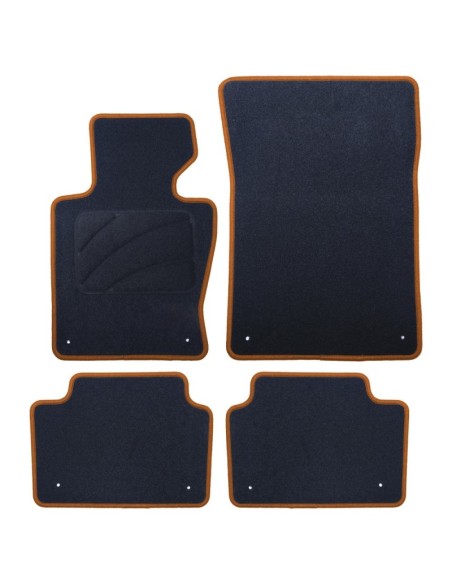 ALFOMBRA A MEDIDA BMW E83 X3 (2004-2010) 5PZ RIBETE AMARILLO