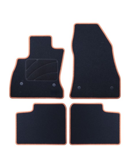 ALFOMBRA A MEDIDA FIAT 500L (2012-2017) 5PZ RIBETE AMARILLO