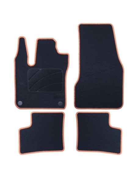 ALFOMBRA A MEDIDA RENAULT TWINGO (2014-2019) 5PZ RIBETE AMARILLO