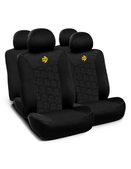 SET COMPLETO CUBRE ASIENTOS MOMO COCHE 11 PIEZAS NEGRO