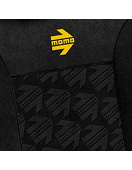 SET COMPLETO CUBRE ASIENTOS MOMO COCHE 11 PIEZAS NEGRO