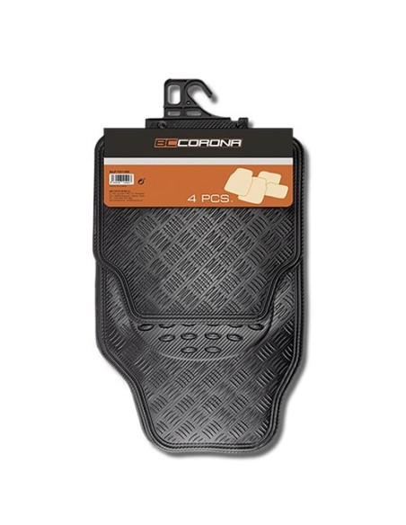ALFOMBRA GOMA ALUMINIO CARBON 4 PIEZAS CS6