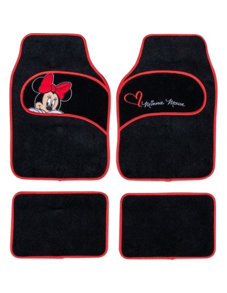 JUEGO DE ALFOMBRILLAS EN ALFOMBRA MINNIE 4 PCS
