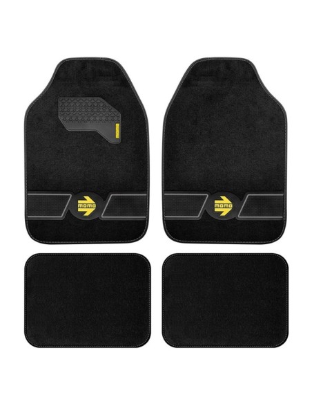 SET ALFOMBRAS  FUN BLK-GREY 4 pcs