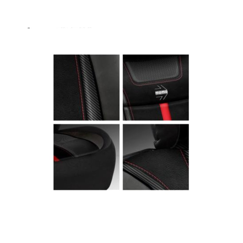 RESPALDO MOMO STRIPE NEGRO/ROJO