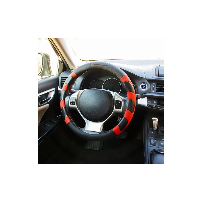 FUNDA VOLANTE GRIP NEGRO/ROJO CS 6