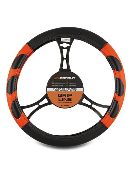 FUNDA VOLANTE GRIP NEGRO/ROJO CS 6