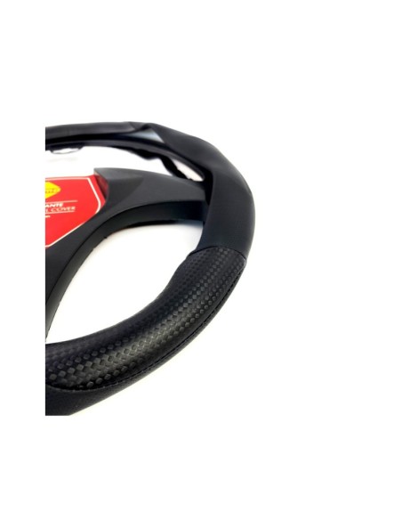 FUNDA VOLANTE MOMO TUNING UNIVERSAL COLOR NEGRO 38-39CM