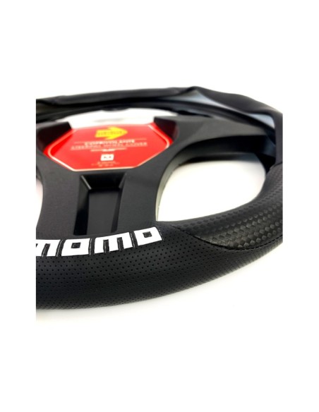 FUNDA VOLANTE MOMO TUNING UNIVERSAL COLOR NEGRO 38-39CM