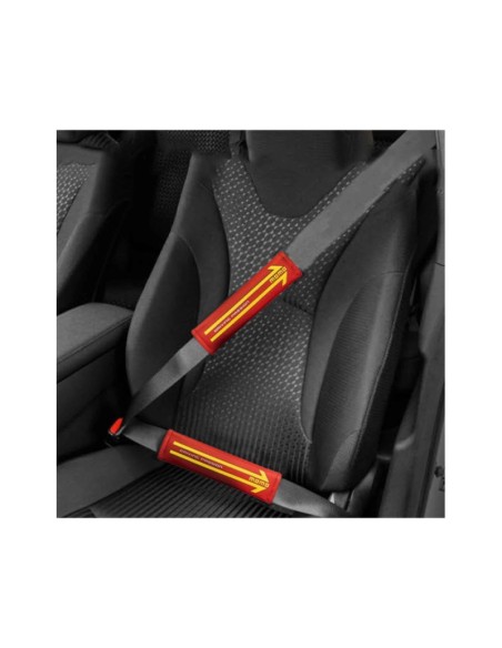 SET ALMOHADILLAS MOMO CINTURON COCHE ROJO MATE