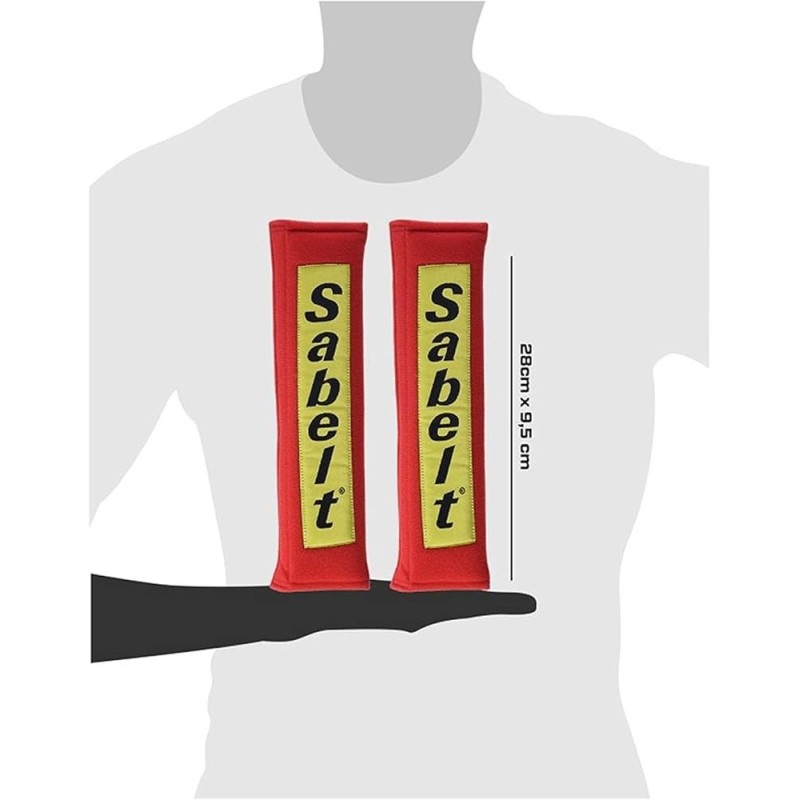 ALMOHADILLAS SABELT 2" VELCRO. ROJO