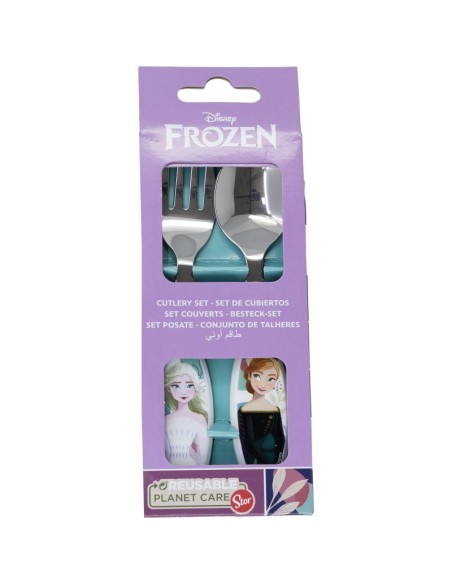 JUEGO DE CUBIERTOS ELÍPTICOS METÁLICOS 2 PIEZAS FROZEN