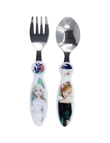 JUEGO DE CUBIERTOS ELÍPTICOS METÁLICOS 2 PIEZAS FROZEN