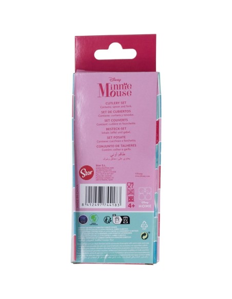 JUEGO DE CUBIERTOS 2 PCS ELÍPTICOS METÁLICOS MINNIE