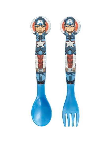 JUEGO DE CUBIERTOS 2 PIEZAS PP EN POLYBAG LOS VENGADORES