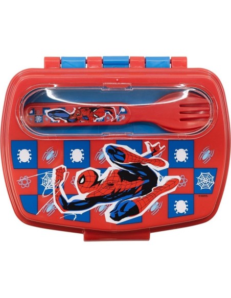 DIVERTIDA SANDWICHERA CON CUBIERTOS SPIDERMAN