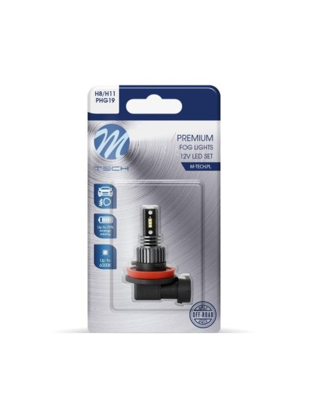 BLISTER 1X LED H8/H11 6X1616 SMD 3W 280LM BLANCO