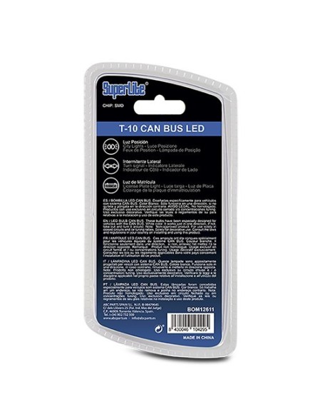 BOMBILLA POSICION 1 LED BLANCA SMD T10 CAN-BUS
