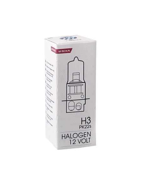 LÁMPARA HALÓGENA M-TECH PK22S 12V/55W H3